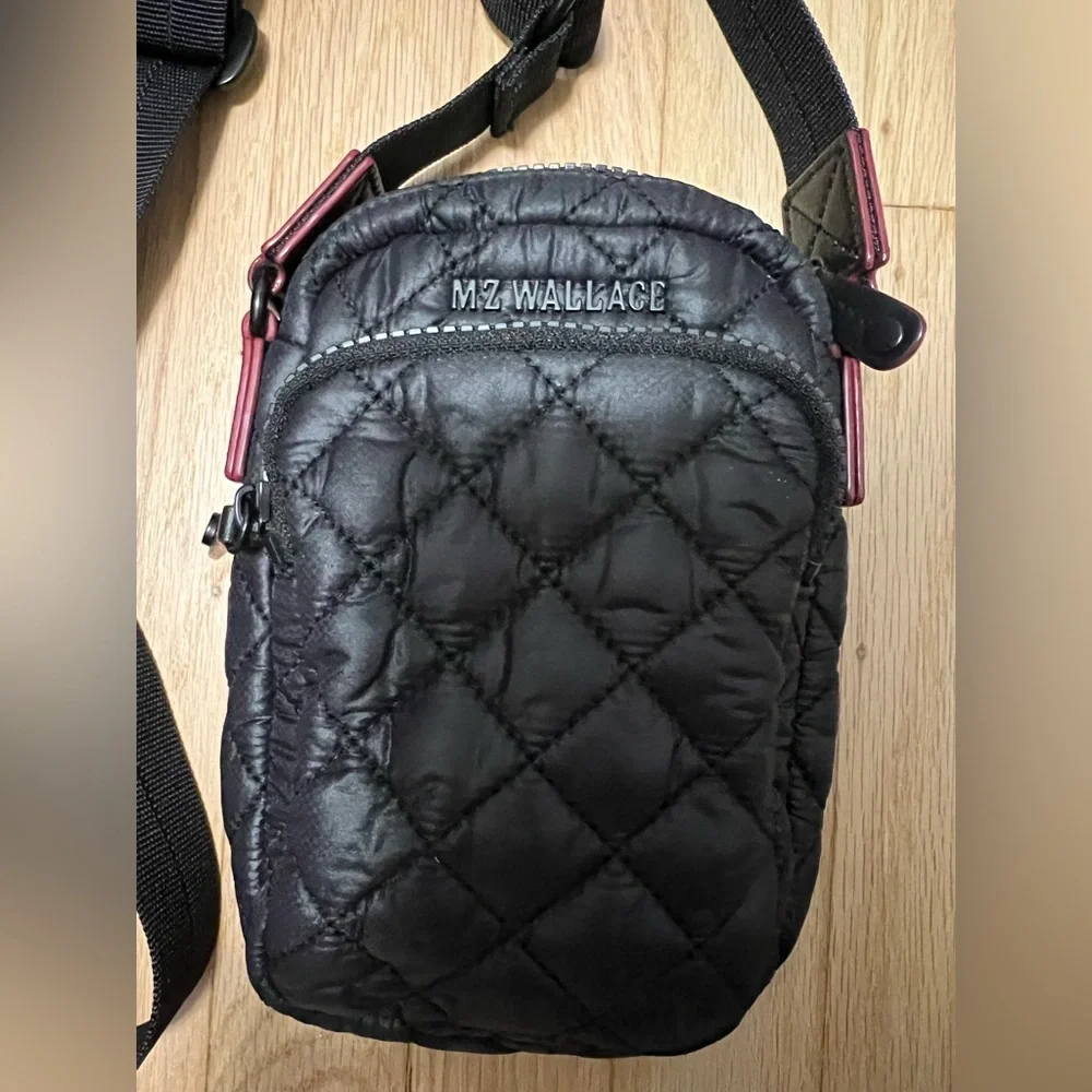MZ Wallace Black Quilted Metro Crossbody Bag - Picture 3 of 8